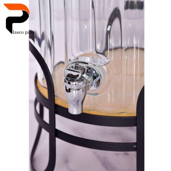 کلمن شیشه ای 8.5 لیتری شیاردار شفاف - Image 3