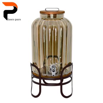 کلمن شیشه ای 8.5 لیتری شیاردار شامپاینی - Image 2