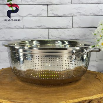 آبکش استیل ضخیم دسته دار سایز 36