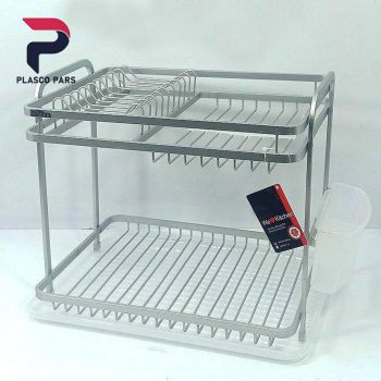 جاظرفی آلومینیوم 2 طبقه نقره ای A114