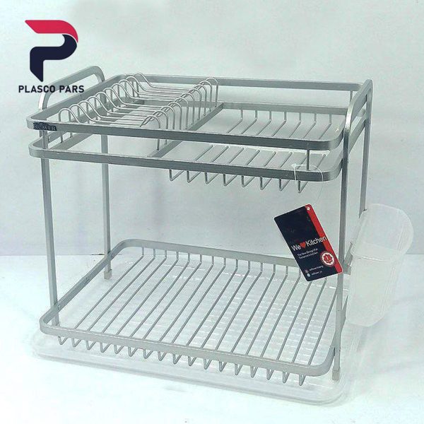 جاظرفی آلومینیوم 2 طبقه نقره ای A114