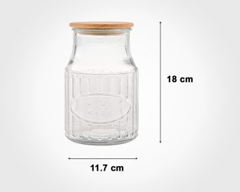 بانکه شیشه ای 1.2 درب چوبی لیمون - Image 4