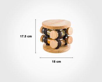 ست ادویه گردان 8 عددی چوبی لیمون - Image 6