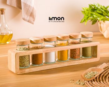 ست ادویه 6 عددی چوبی لیمون - Image 7