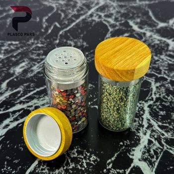 ست ادویه گردان 8 عددی چوبی لیمون - Image 4