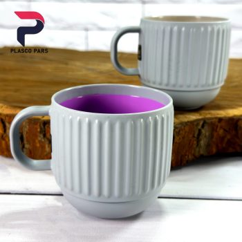 لیوان دو رنگ هاشوردار 2 زیبا - Image 4