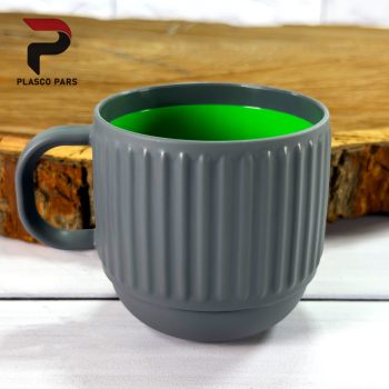 لیوان دو رنگ هاشوردار 2 زیبا - Image 5