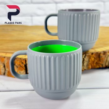 لیوان دو رنگ هاشوردار 2 زیبا - Image 6