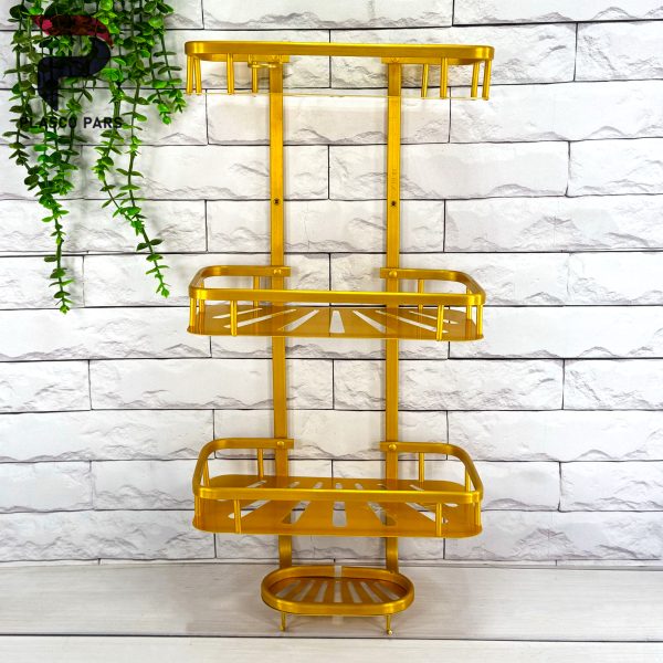 جاشامپویی مستطیل 3 طبقه سینی دار طلایی