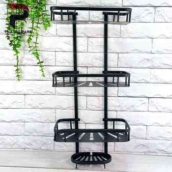 جاشامپویی مستطیل 3 طبقه سینی دار مشکی