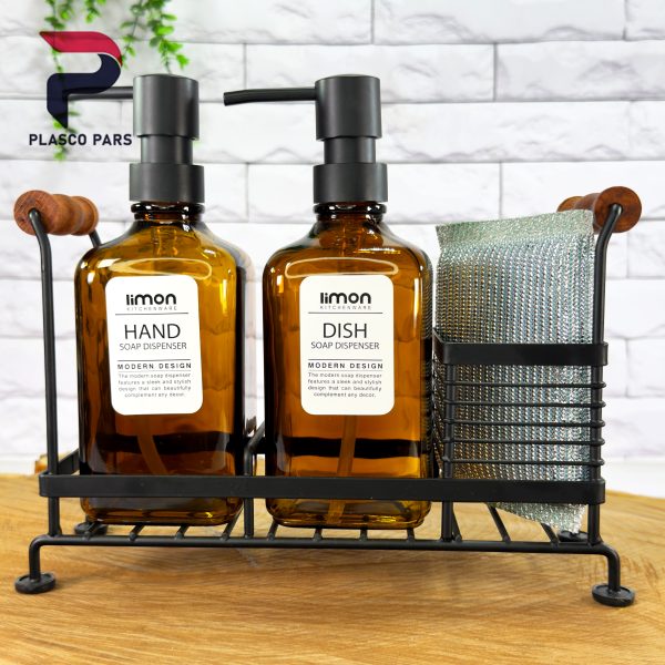 ست جامایع شیشه ای دوقلو استنددار لیمون