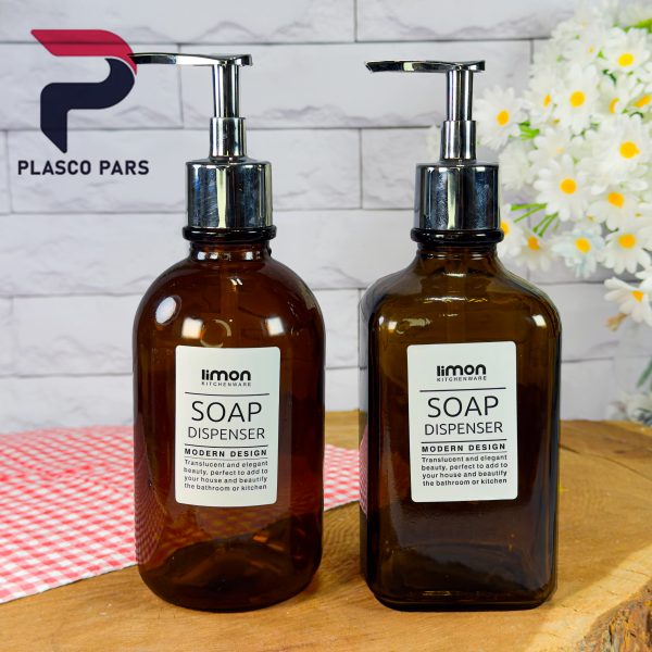 جامایع شیشه ای قهوه ای لیمون