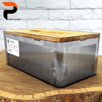 جا دستمال رویه چوبی رومیزی لیمون - Image 2