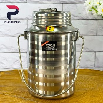 ظرف شیر و روغن استیل 2 لیتر - Image 2