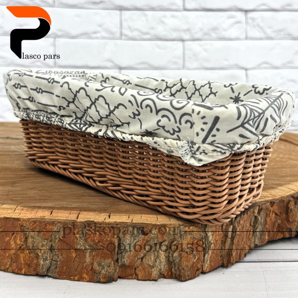 سبد بافت بهار پارچه دار زیبا