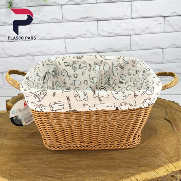 سبد بافت چاواش پارچه دار 1 زیبا