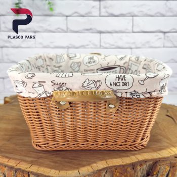 سبد بافت چاواش پارچه دار 1 زیبا - Image 4