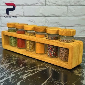 ست ادویه 6 عددی چوبی لیمون - Image 3