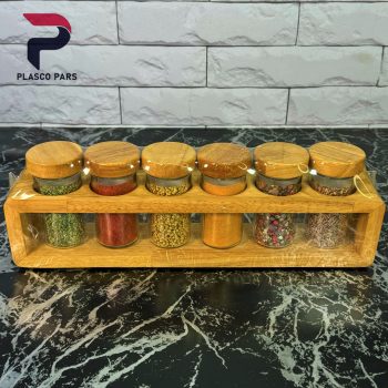 ست ادویه 6 عددی چوبی لیمون - Image 4