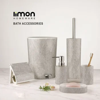 ست سرویس بهداشتی طرح سنگ لیمون - Image 4