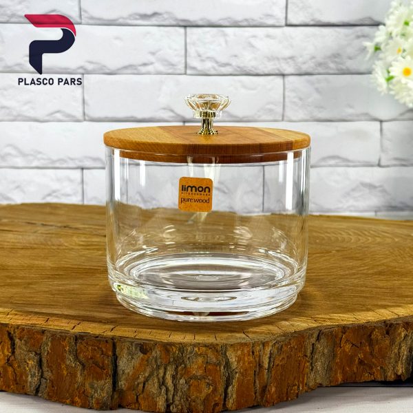 شکلات خوری اکرولیک 1 طبقه درب چوبی لیمون