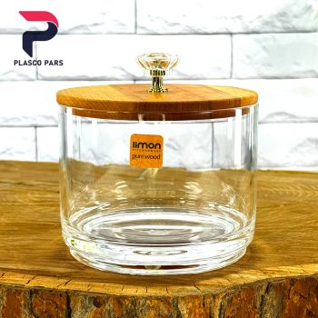 شکلات خوری اکرولیک 1 طبقه درب چوبی لیمون - Image 4