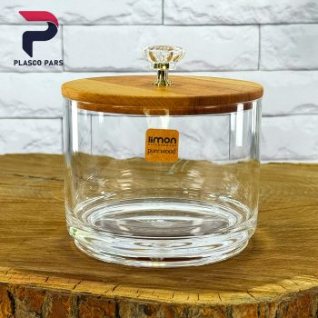 شکلات خوری اکرولیک 1 طبقه درب چوبی لیمون - Image 6