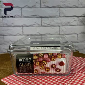 شکلات خوری مستطیل شیشه 2.250 لیمون - Image 2