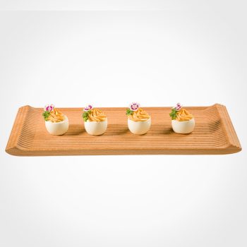 سینی سرو بزرگ چوبی لیمون - Image 3