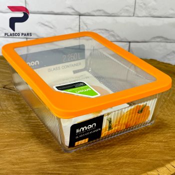 ظرف شیشه ای 2.25 شیاردار لیمون