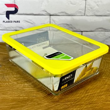 ظرف شیشه ای 2.25 شیاردار لیمون - Image 5