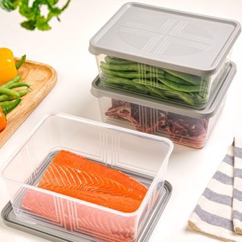 ظرف مستطیل 2.5 لیتر 3 عددی لیمون