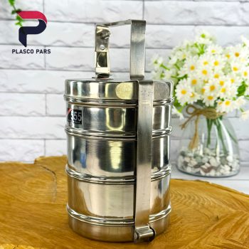 ظرف غذای استیل سه طبقه - Image 2