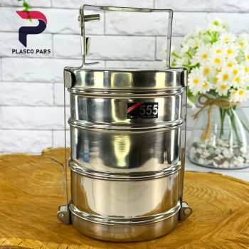 ظرف غذای استیل سه طبقه