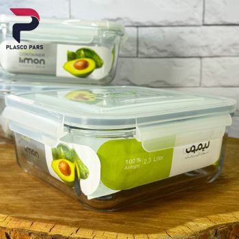 ظرف شیشه ای 2.3 مربع  لیمون - Image 5