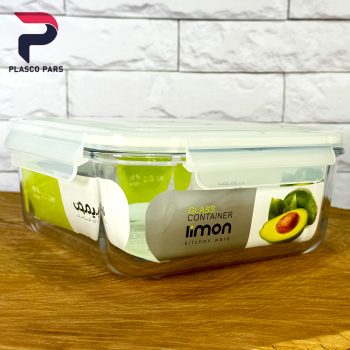 ظرف شیشه ای 2.3 مربع  لیمون - Image 2