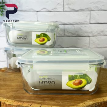 ظرف شیشه ای 2.3 مربع  لیمون - Image 4