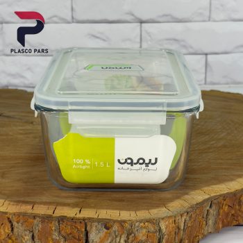 ظرف شیشه ای مستطیل 1.5 لیمون - Image 5