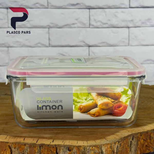 ظرف شیشه ای مستطیل 1.5 لیمون