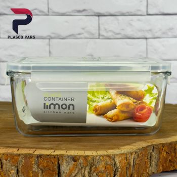 ظرف شیشه ای مستطیل 1.5 لیمون - Image 3