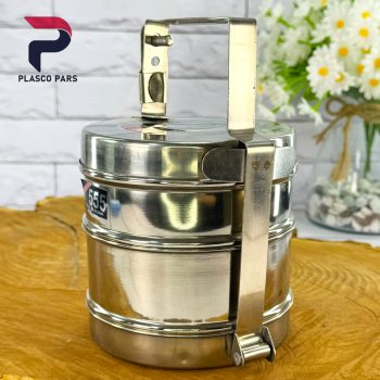 ظرف غذای استیل دو طبقه - Image 3