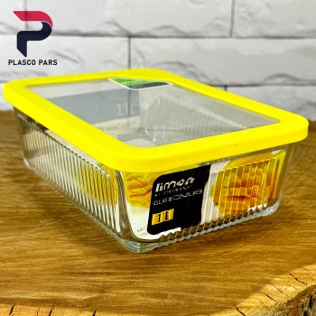 ظرف شیشه ای 1.1 شیاردار مستطیل لیمون - Image 11