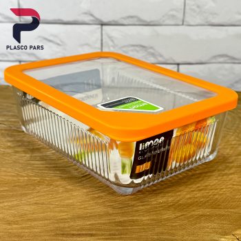 ظرف شیشه ای 1.1 شیاردار مستطیل لیمون - Image 6