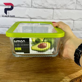 ظرف شیشه ای 1.1 شیاردار مستطیل لیمون - Image 8