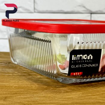 ظرف شیشه ای 1.1 شیاردار مستطیل لیمون - Image 9