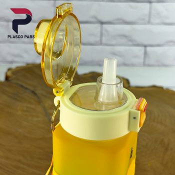 بطری 4 گوش دورسیلیکونی  بدنه مات 1 لیتری - Image 4