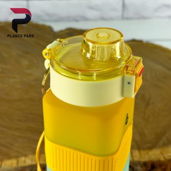 بطری 4 گوش دورسیلیکونی  بدنه مات 1 لیتری - Image 5