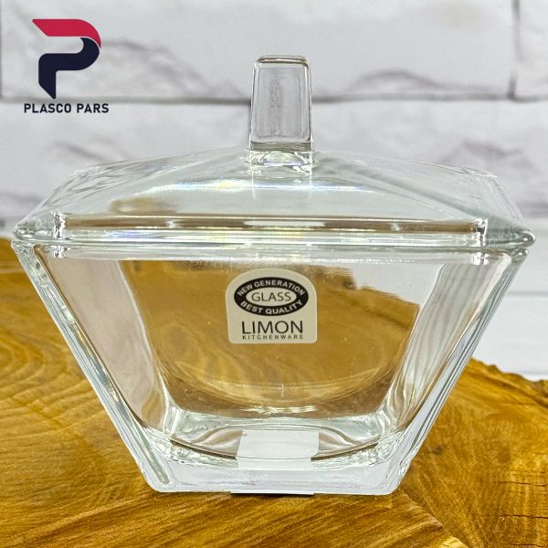 قندان شیشه ای مربع لیمون