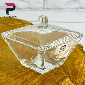 قندان شیشه ای مربع لیمون - Image 2