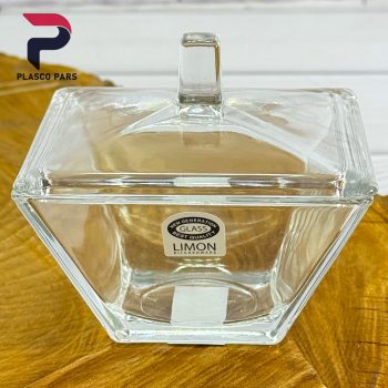 قندان شیشه ای مربع لیمون - Image 3